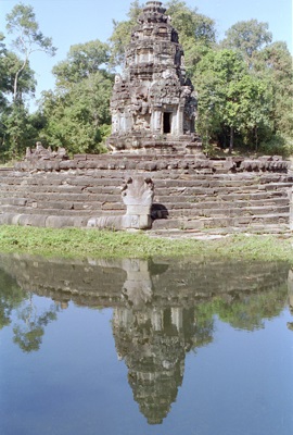 The central shrine in the Neak Pean temple, Angkor, Cambodia